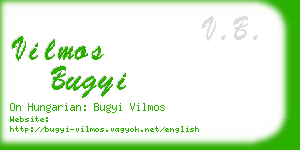 vilmos bugyi business card